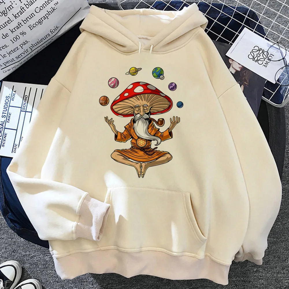 Mushroom hoodie casual wear modern style manga youthful patterned female sweatshirts hoddie patterned youthful