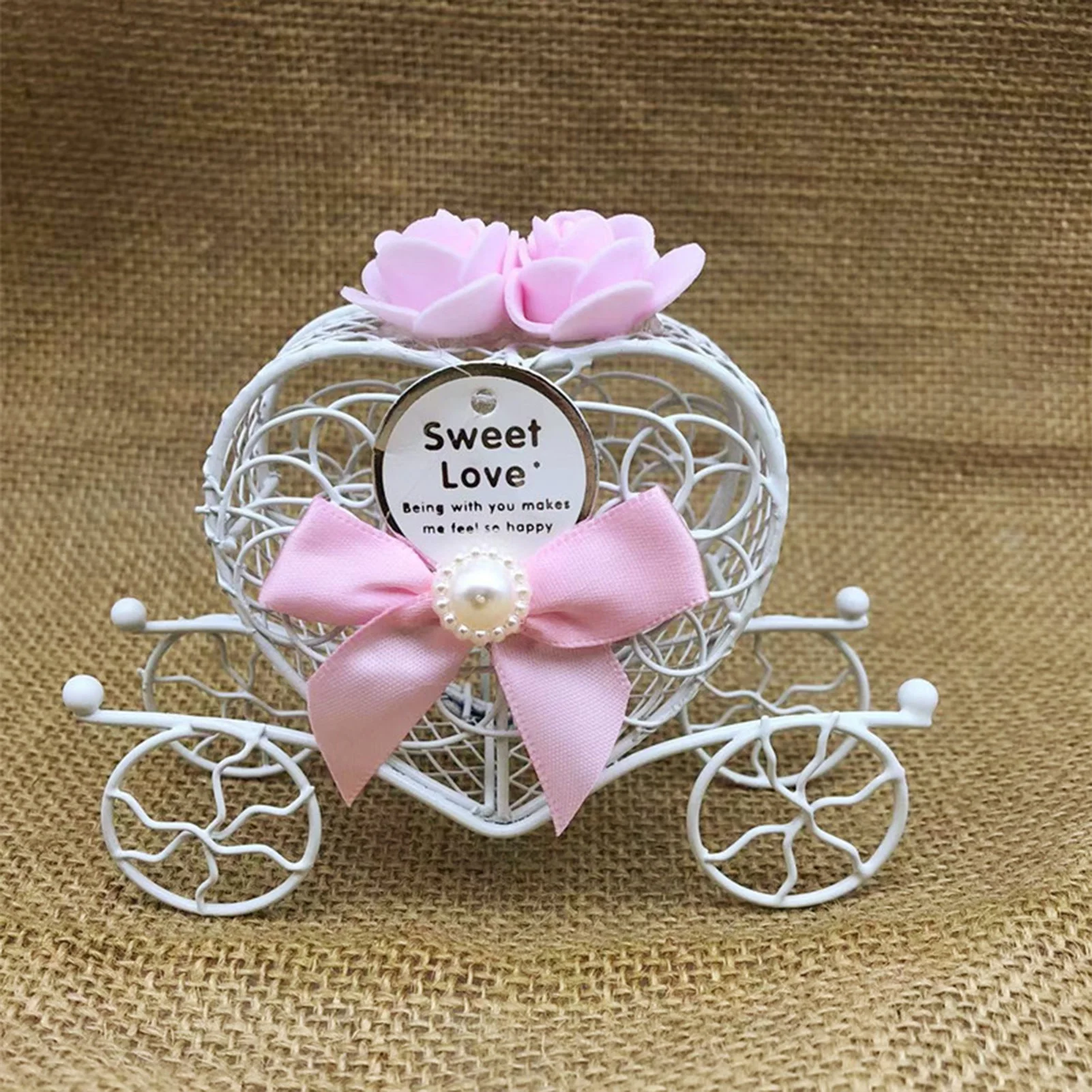 2025 Valentine's Day Gift Box Nordic Style Rose Cart Gift Box For Ring Necklace Jewelry Wedding Souvenir New Year Decorations