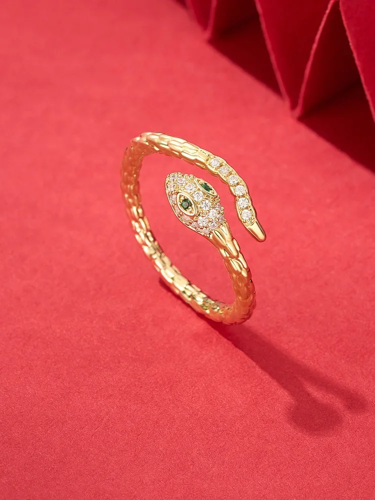 Snake ring female opening adjustable light luxury advanced sense index finger ring
