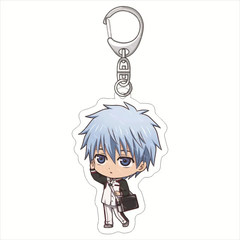 Kuroko\'s Basketball Anime Figures Kuroko Tetsuya Kagami Taiga Acrylic Keychains Aomine Daiki Q Version Character Keyring Pendant