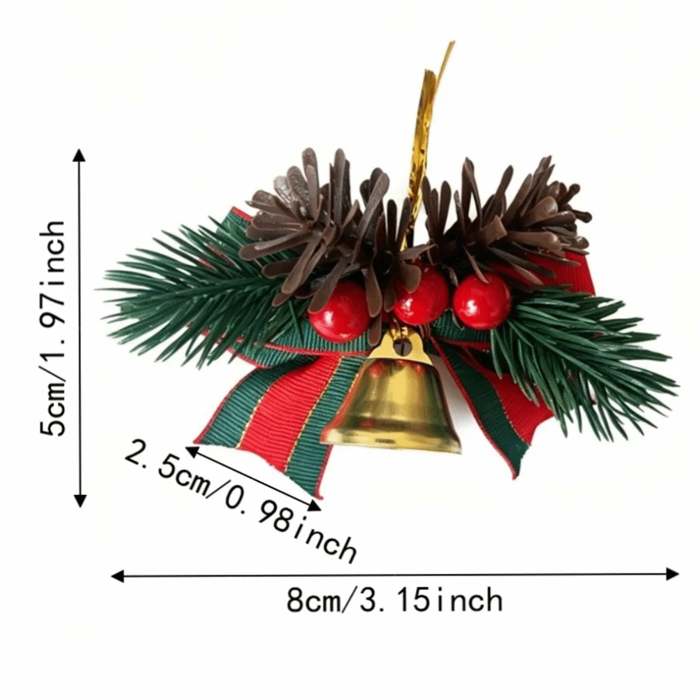 Creative Christmas Bell Pendant Crisp Sound Bowknot Xmas Tree Pendant Mini Exquisite Christmas Decoration Bells