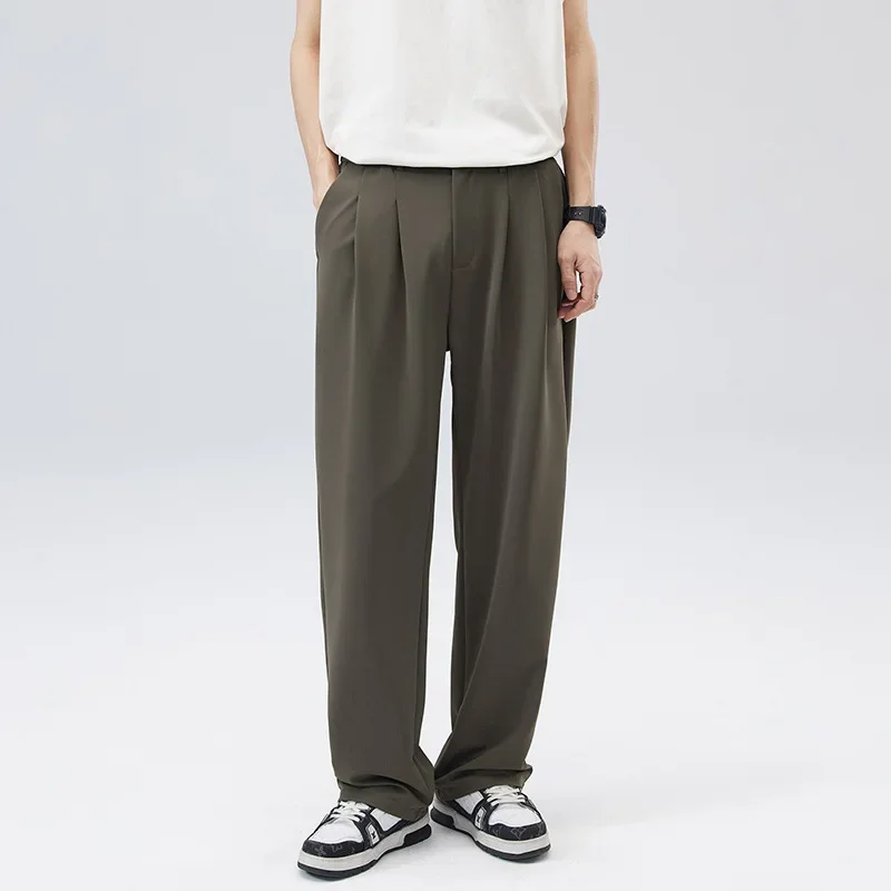 

2024 Men's New Commuting Japanese Style Draped Sweatpants Loose Fit Wide Leg Versatile Casual Pants Trendy