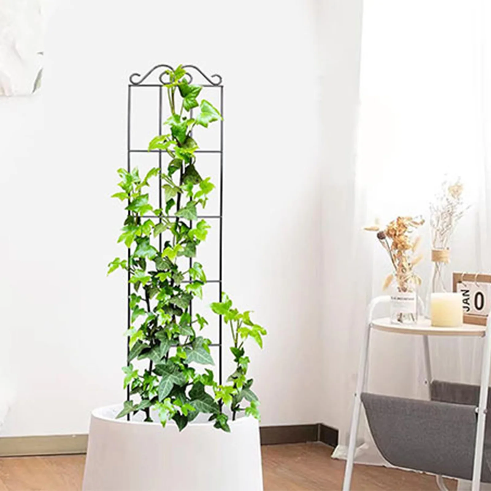 Metal Potted Plants Climbing Trellis 50x15cm Supporting Frame Promote Plants Growth Support Stand for Indoor and Outdoor Plants