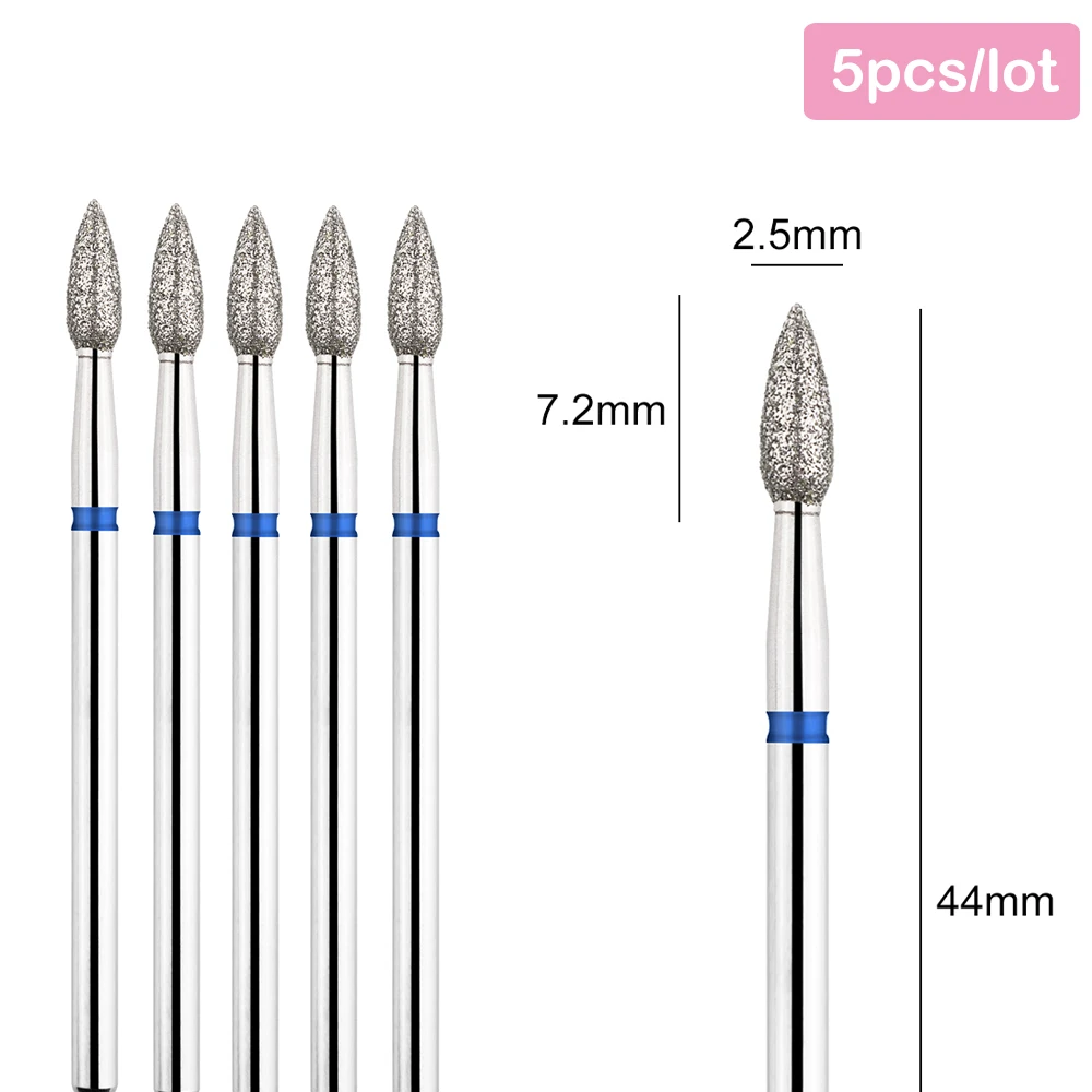 Tp 5 stücke Diamant Nagel bohrer Set elektrische Fräser für Maniküre Drehgrat Nagel haut sauber Maniküre Bohrer Zubehör