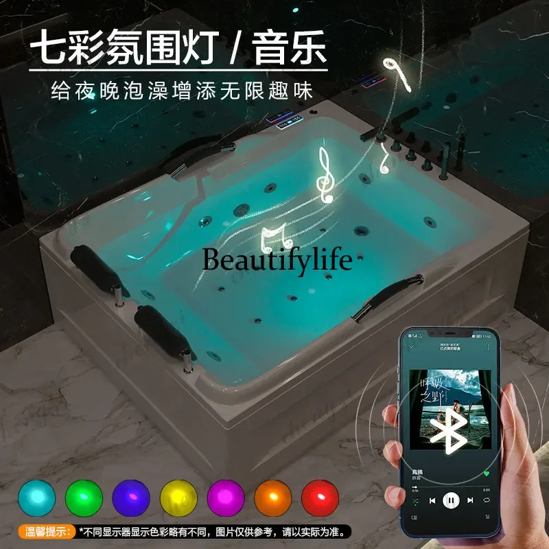 a68Acrylic Home Double Bed and Breakfast Hotel Surfing Intelligent Constant Temperature Heating Massage Large Bathtub