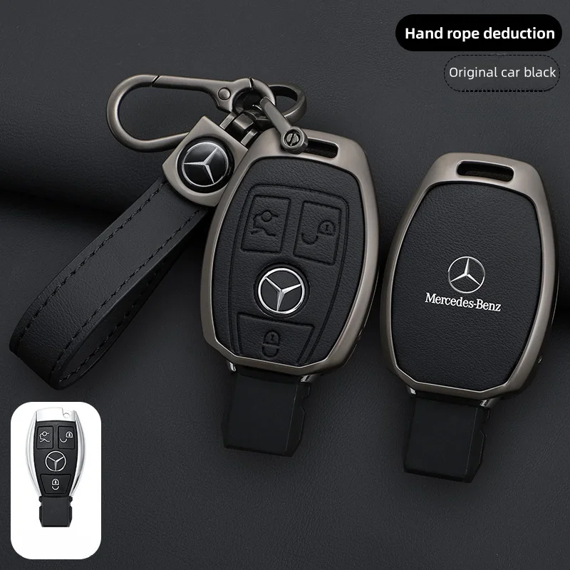 

Alloy Style Car Key Case Cover Shell Fob For Mercedes Benz A B C E G Class C200 C300 E350 W205 E260L GLK A45 AMG BGA Accessories