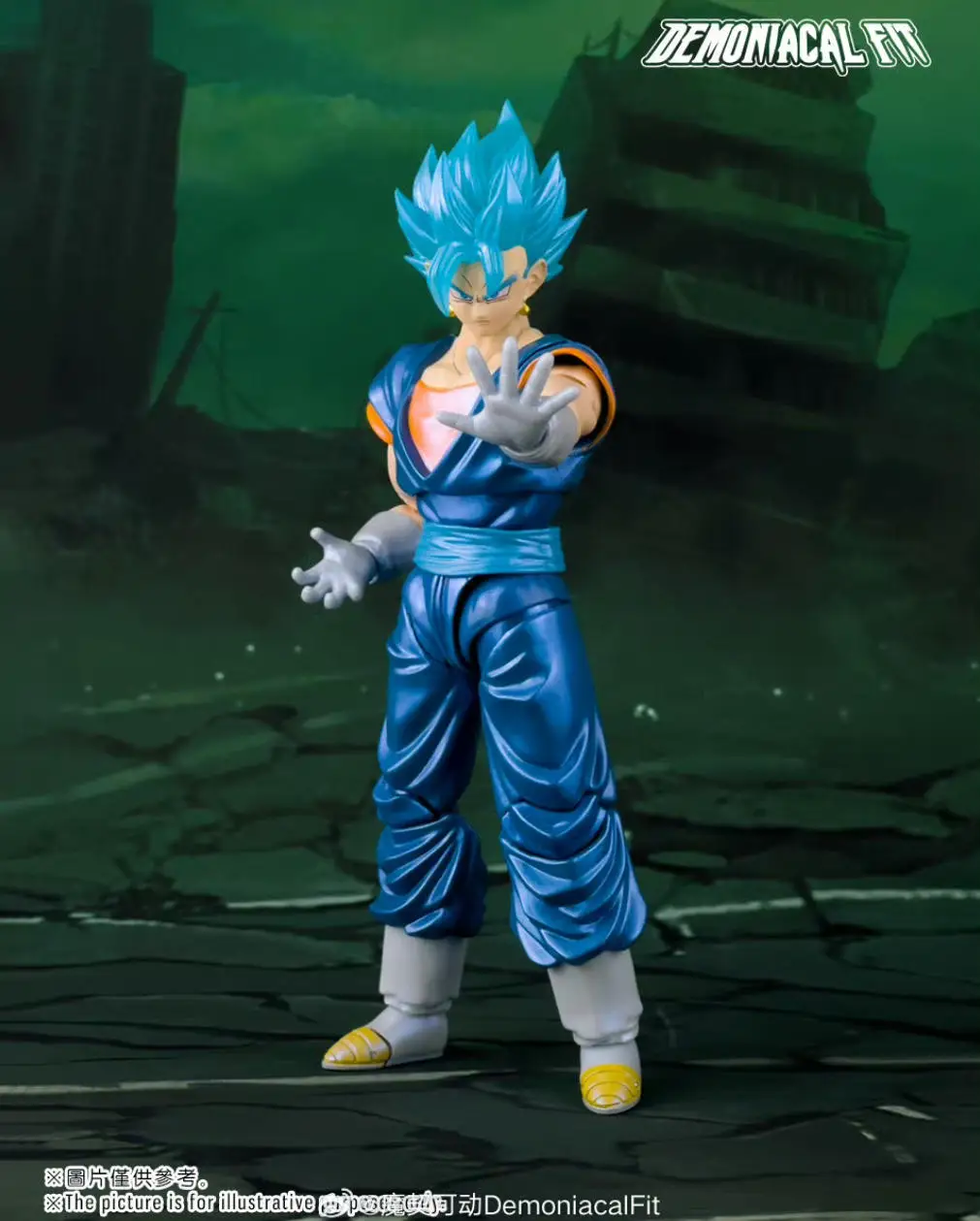 Original Demoniacal Fit Shf Dragon Ball Z Super Saiyan Vegito Vegetto ผมสีฟ้ากลัว Action Figures อะนิเมะรุ่นของเล่น