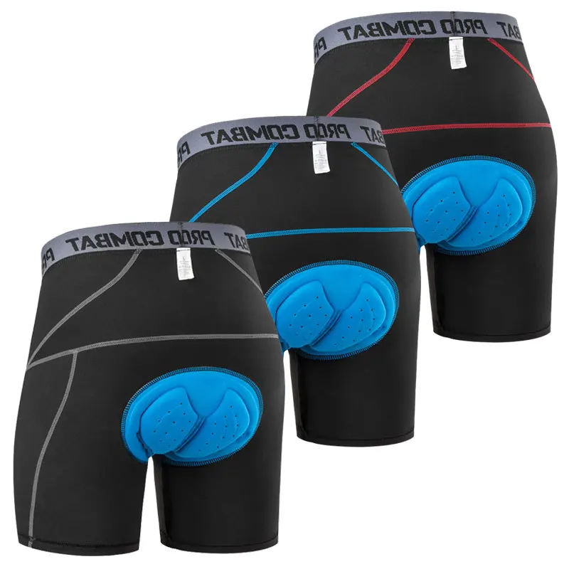 Atmungsaktive Fahrradshorts mit Mesh-Einsatz und Gel-Polsterung, Stoßdämpfende MTB-Radunterwäsche für Herren