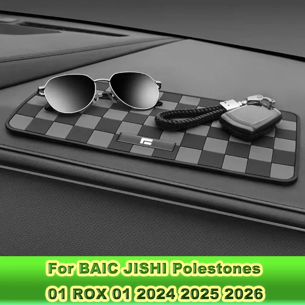 Striped Car Dashboard Anti-Slip Fit For BAIC JISHI Polestones 01 ROX 01 2024 2025 2026 High Temp Resistant PVC  Pad