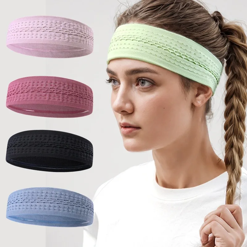 

Новая спортивная повязка на голову унисекс для бега, фитнеса и йоги, влагопоглощающая, противоскользящая, модная