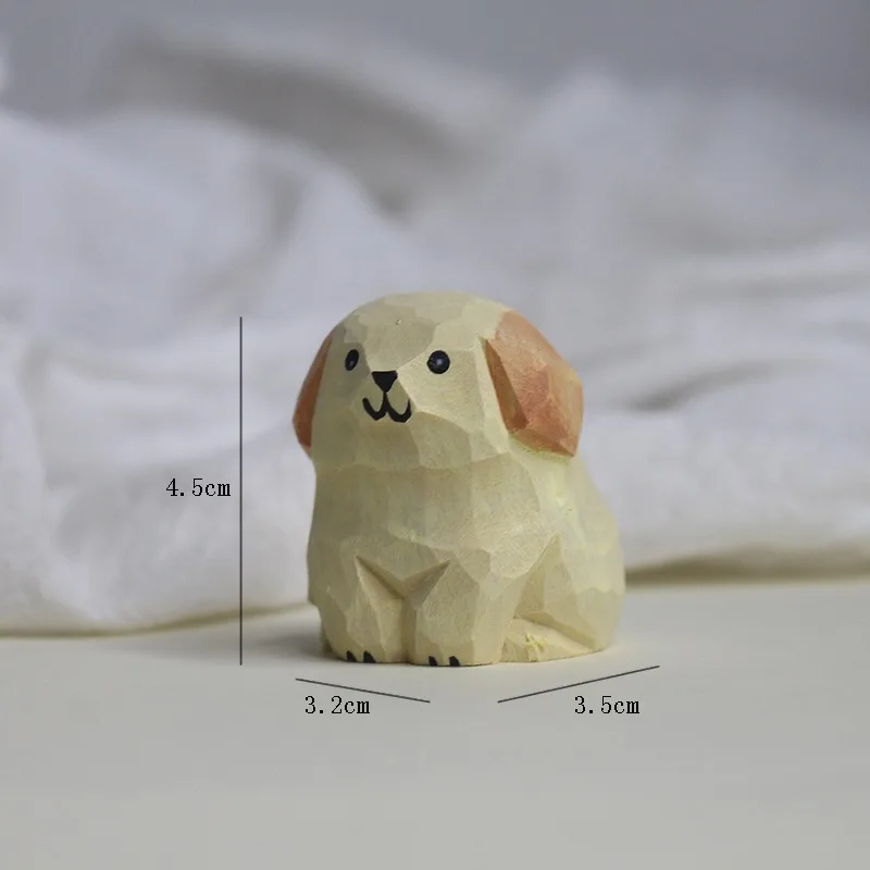 Lovely Wooden Dog Decor Multi Purpose Hanging Ornament Hand Carved Puppy Wood Figurines Adorable Canine Statue Heartwarming Gift