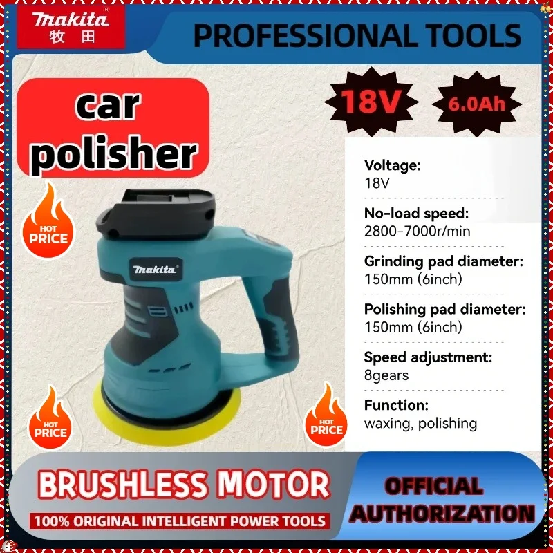 

Makita 8 Gears Adjustable Auto Electric Waxing Sanding Sealing Glaze Tool Rechargeable Polisher wholesale Cordless Car Polisher