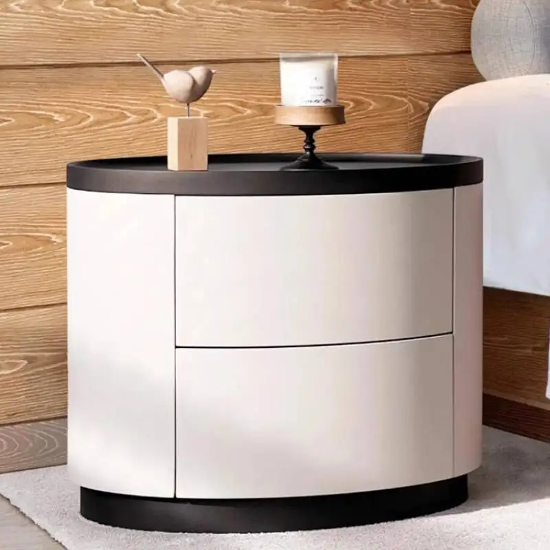 

Round Modern Bedside Table Organizer Japanese Minimalist Salon Bedside Table Dressers Industrial Mesitas De Noche Furniture