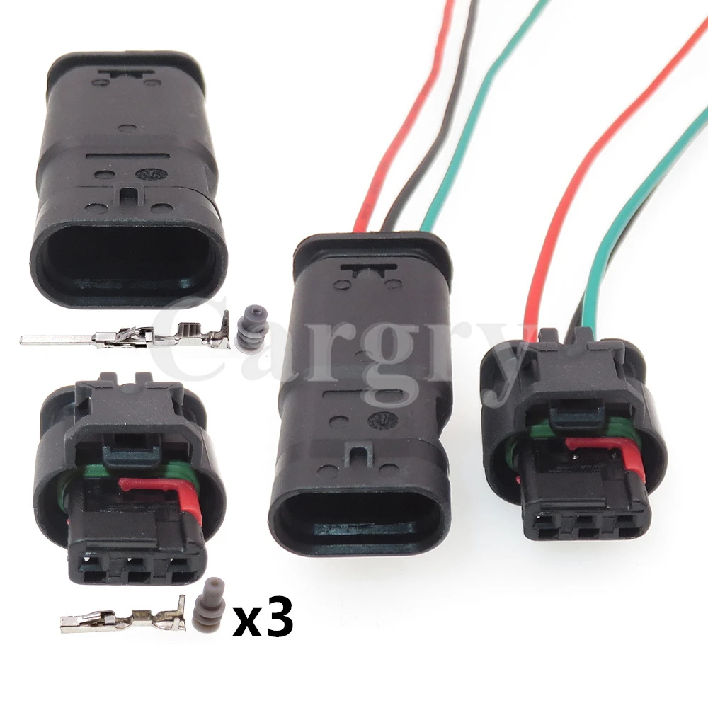 

1 Set 3P 1-1718644-2 Car Starter Sealed Electric Wiring Adapter 1488991-1 Auto Reversing Radar Probe Socket For Ford Land Rover