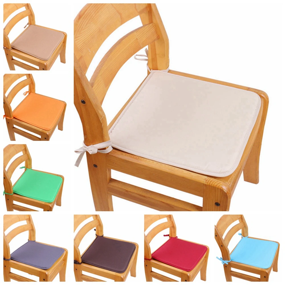 Non-slip Washable Dining Room Tie On For Garden Kitchen Office Removable Home Decoration Chair Cover Chair Cushions Seat Pad
