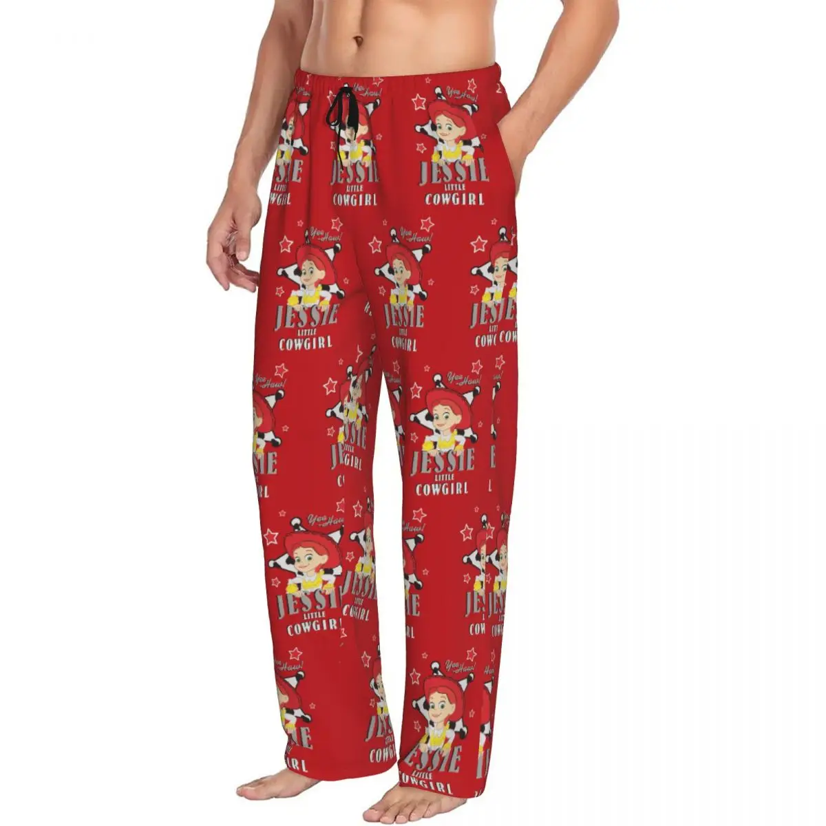 Pantalones de pijama personalizados Toy Story Cowgirl Jessie, ropa de dormir para hombre, cintura elástica, pantalones clásicos Kawaii para dormir con bolsillos