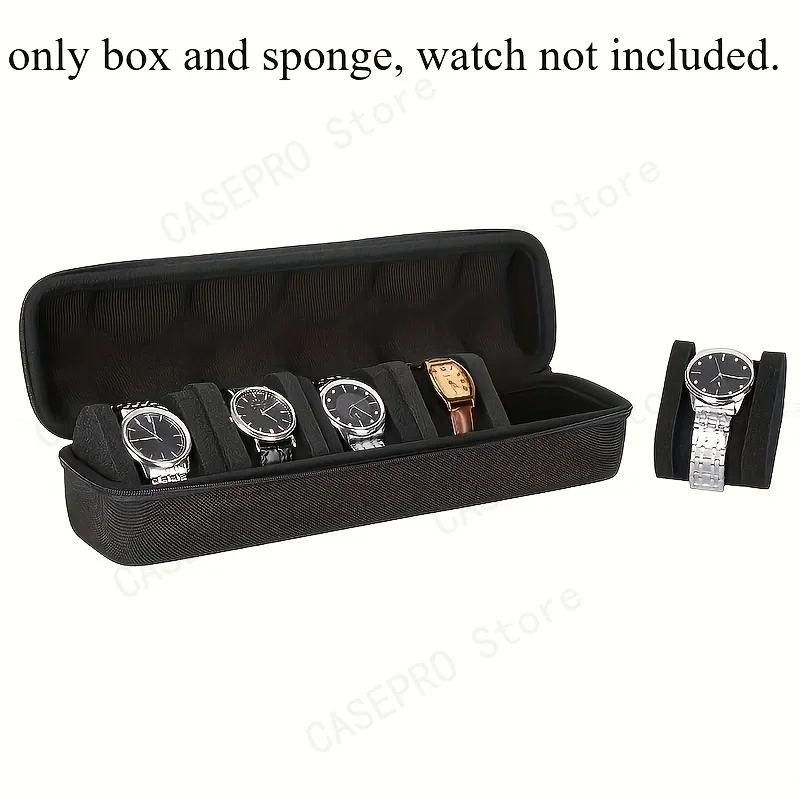 5 Slots Watch Travel Case, Watch Roll Case Storage And Organizer For Men And Women, With Watch Pillow, Watch Box Display Cabinet