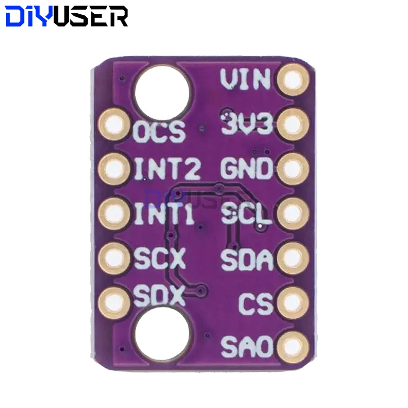 DIYUSER BMI160 GY-BMI160 6DOF 6-axis Rate Gyro Gravity Accelerometer Sensor Module IIC I2C SPI Communication Protocol 3-5V