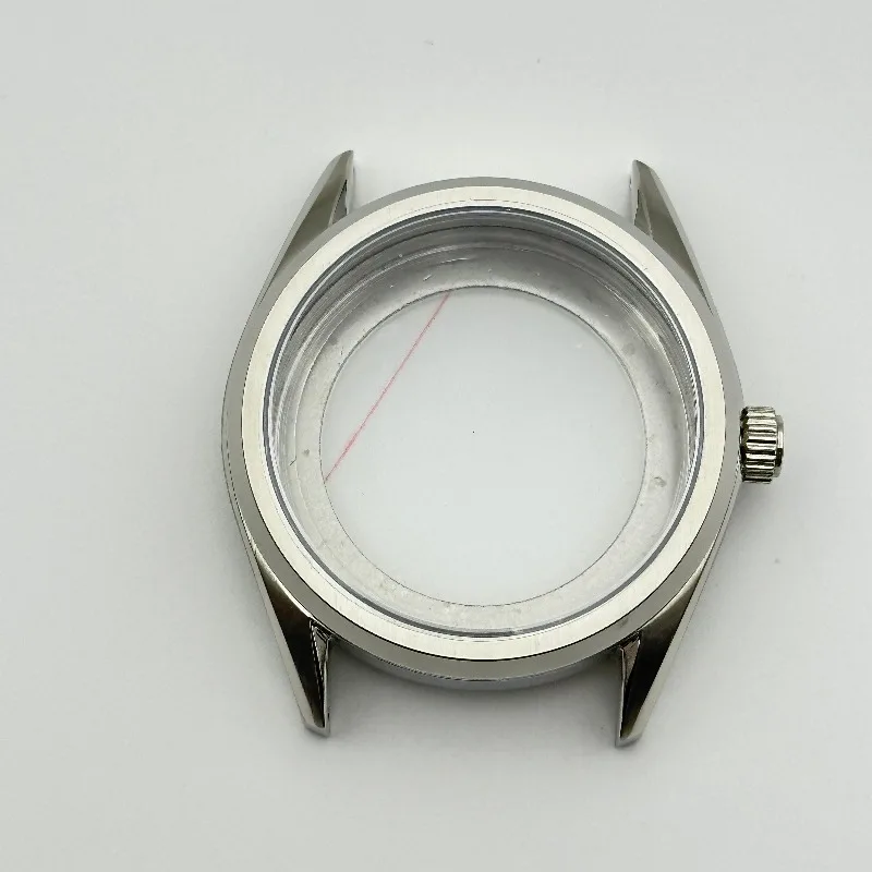 For 40mm Watch Case, 304 Stainless Steel Sapphire Crystal, Fit NH35 Movement