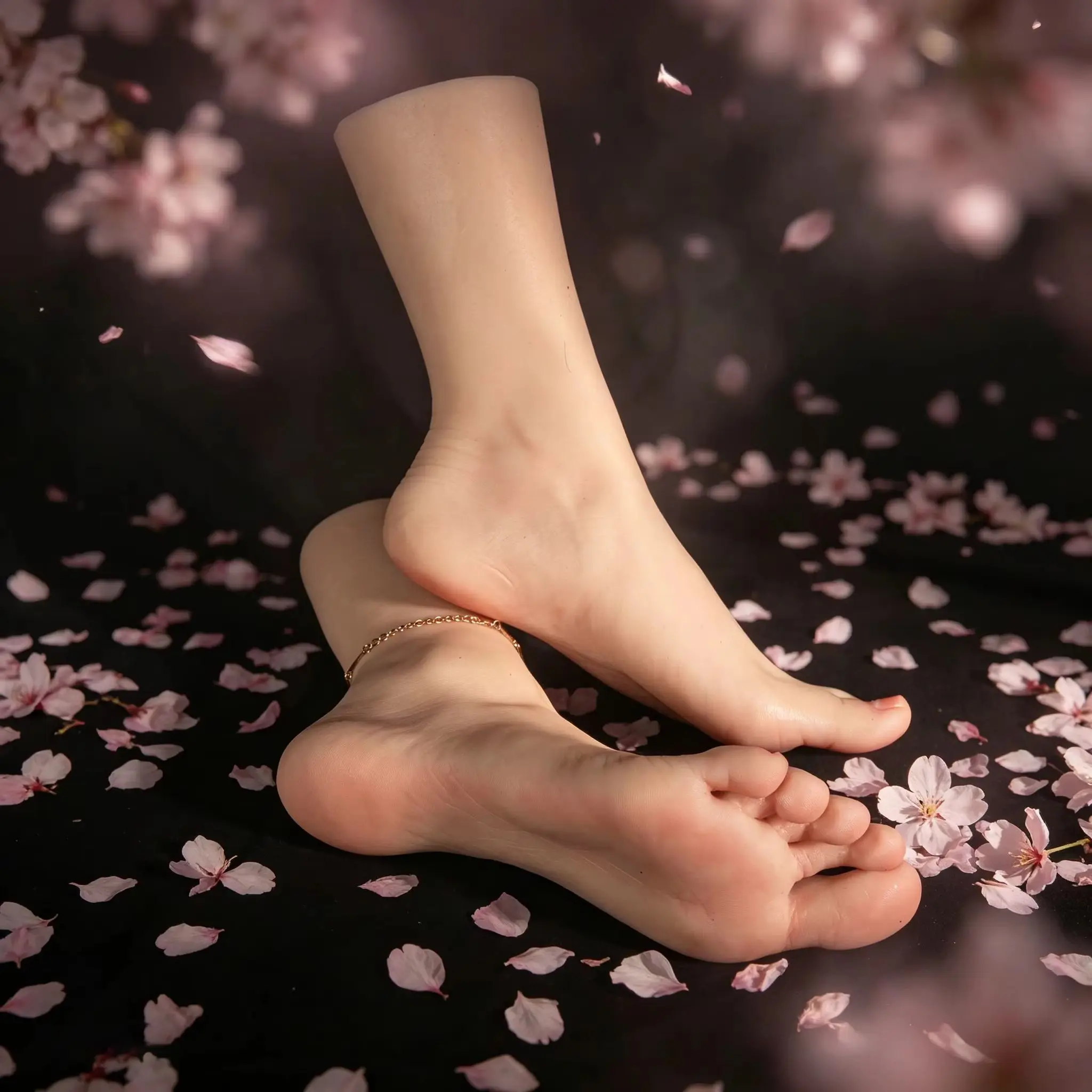 Lifelike Female Silicone Feet Model Platinum Silicone Nail Practice Mannequin Fetish Foot For Footjob Shoes Sock Display ZH4000