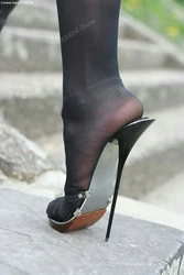 Black Super Stiletto High Heel  Slippers Peep Toe Stiletto High Heel Sexy Design Women Shoes 2024 Fashion Zapatos Para Mujer