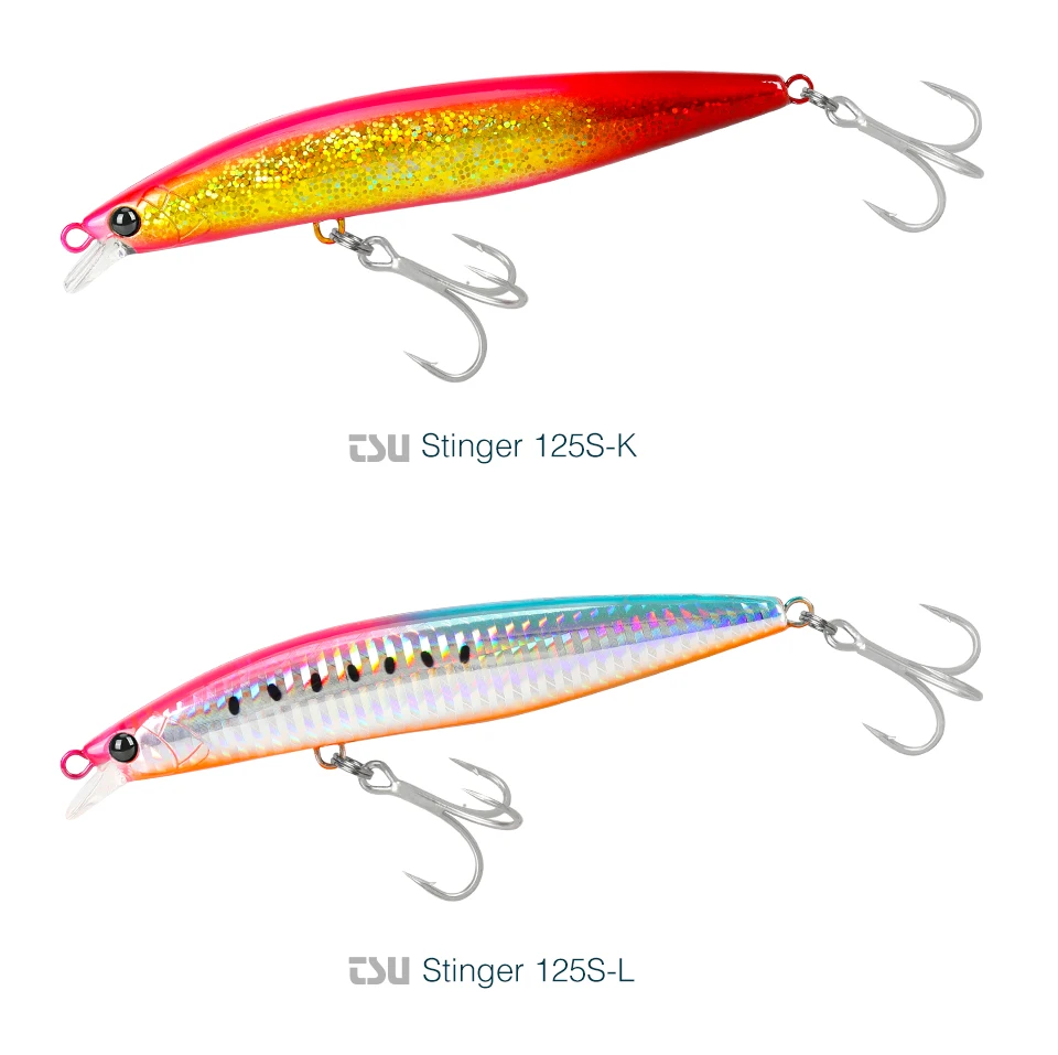 TSURINOYA High Strength Ultra-long Casting Sinking Minnow Stinger 125S 125mm 28g Saltwater Fishing Lure Artificial Hard Baits