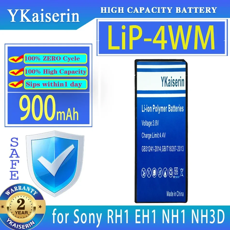 

YKaiserin 900mAh Replacement Battery LiP-4WM LiP4WM for sony RH1 EH1 NH3D NH1 MJ97 HMD Charger Digital Batteries