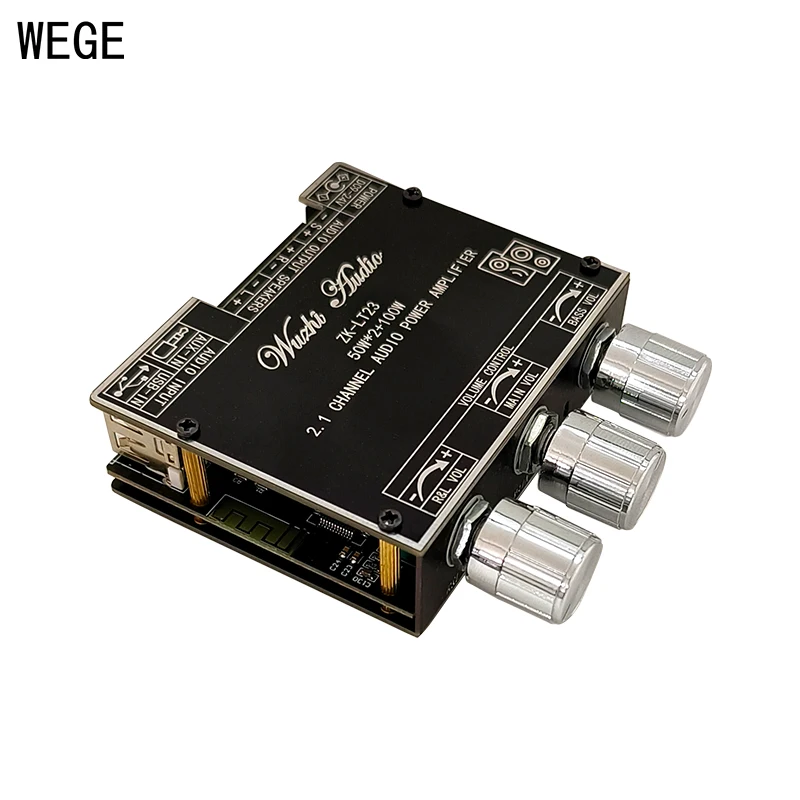 WEGE ZK-LT23 50W*2+100W True Wireless 2.1 Channel Subwoofer BT 5.1 Audio Amplifier Power AMP Wuzhi Audio APP