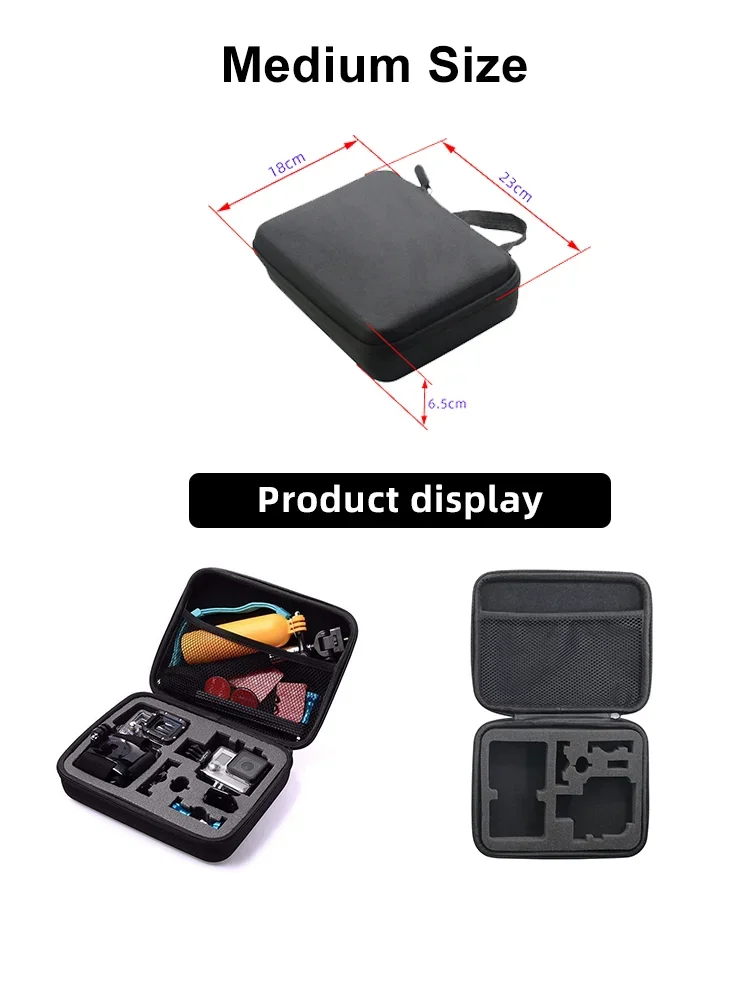 Carrying Case Storage Bag Travel Carry Box For Gopro Hero 13 12 11 10 9 8 7 SJCAM AKASO DJI Osmo Action 5 4 3 Camera Accessories