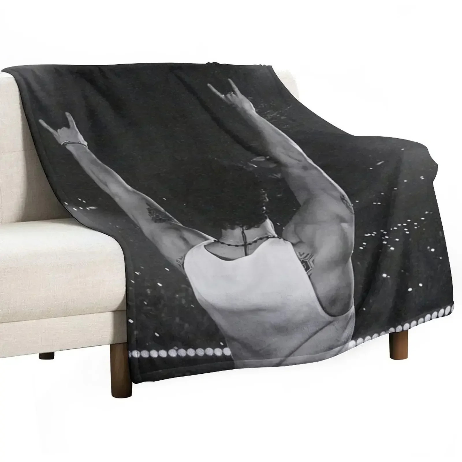 Greeting Mendes On Stage Throw Blanket Moving Travel Beach Soft halloween Warm Blankets