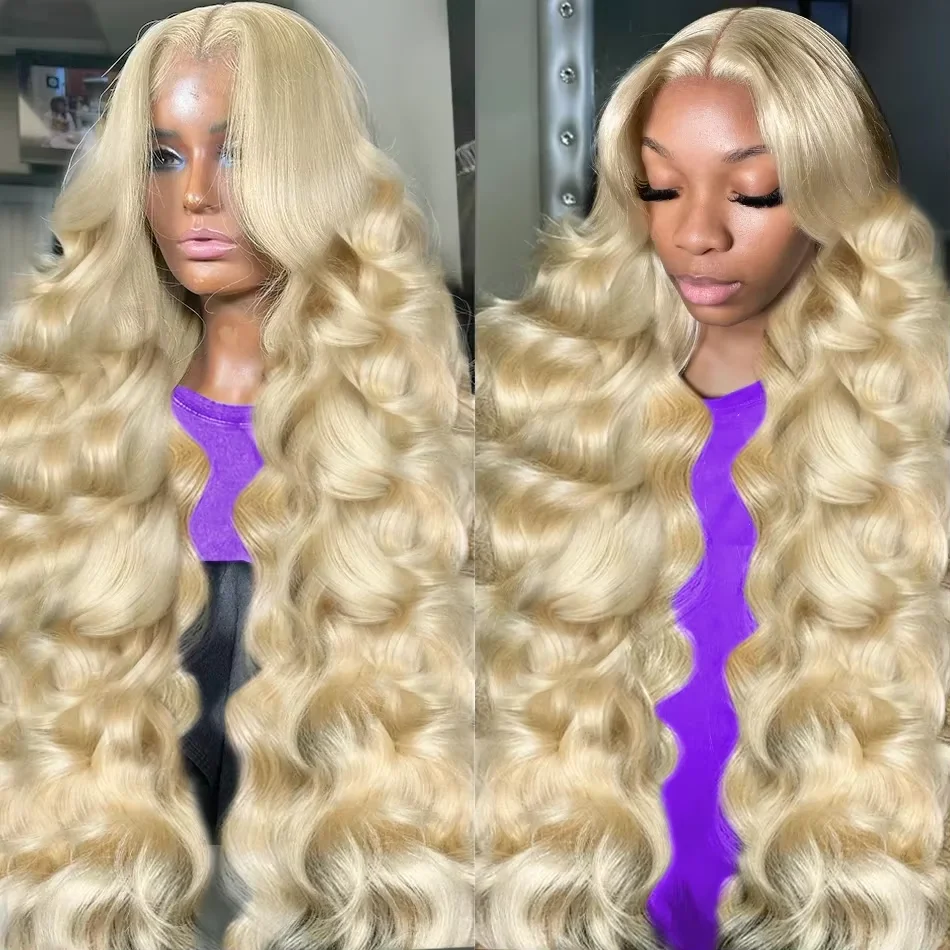 HD Transparent 613 Blonde Body 13x4 13x6 Lace Front Human Hair Wigs Brazilian Lace Frontal For Women PrePlucked HD Wig