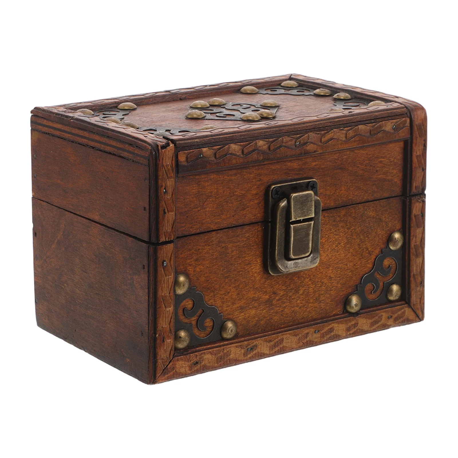 

Wooden Jewelry Box Vintage Wood Storage Organizer For Necklaces Rings Earrings Desktop Dressing Table Keepsake Chest