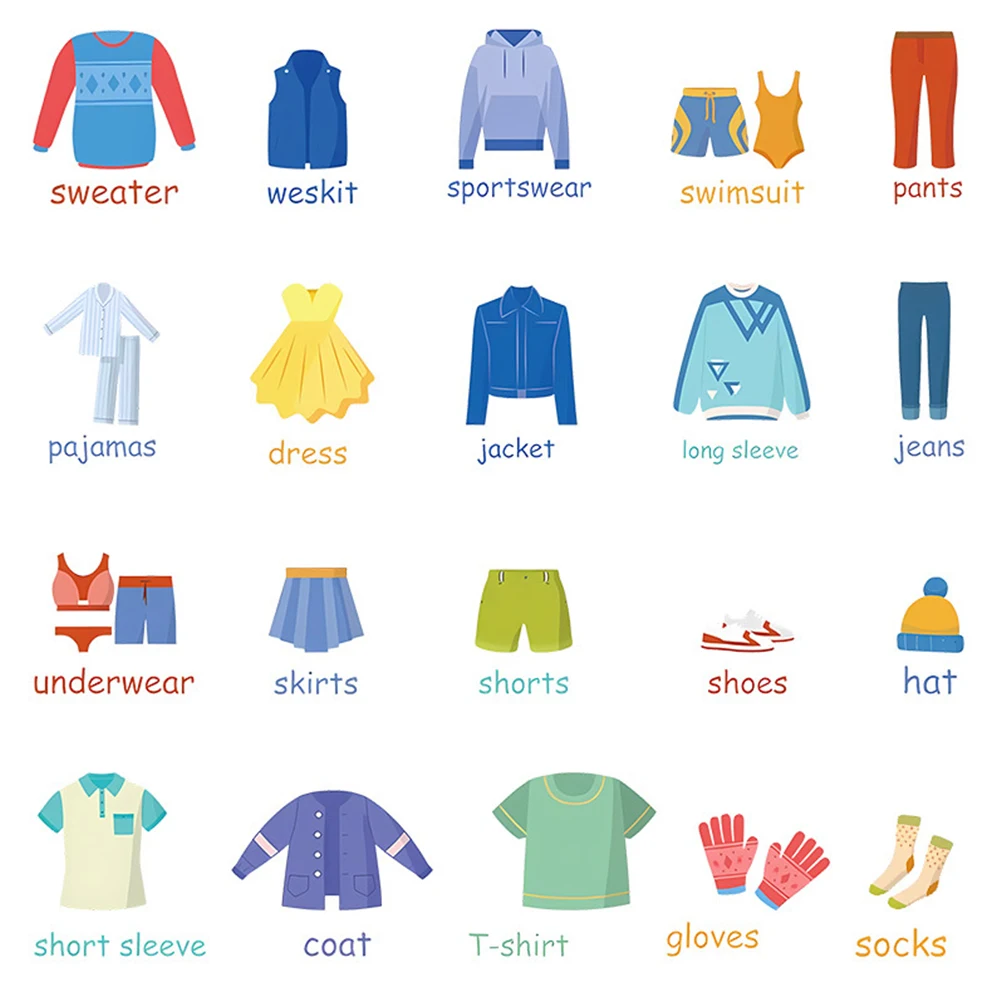 

4Pcs Bedroom Wall Stickers Functional Clothes Classification Labels for Wardrobe Closet Drawer Organizer Decorative Home Kids