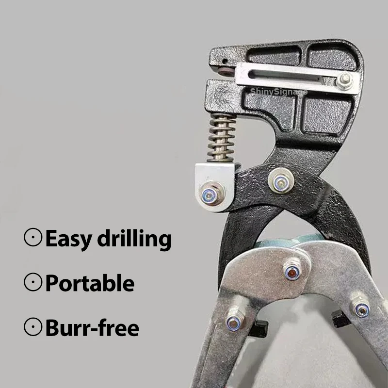 2.5Manual Hole Punch Ceiling Aluminum Edge Iron Round Hole Opener Stainless Steel Advertising Light Character