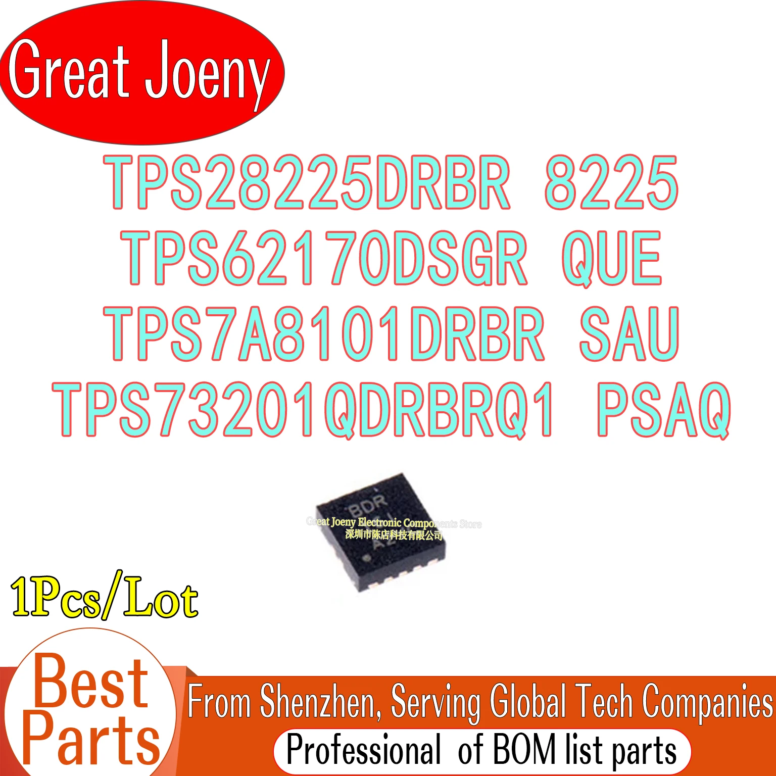 

TPS28225 TPS62170 TPS7A8101 TPS73201 TPS28225DRBR 8225 TPS62170DSGR QUE TPS7A8101DRBR SAU TPS73201QDRBRQ1 PSAQ IC Chipset QFN-8