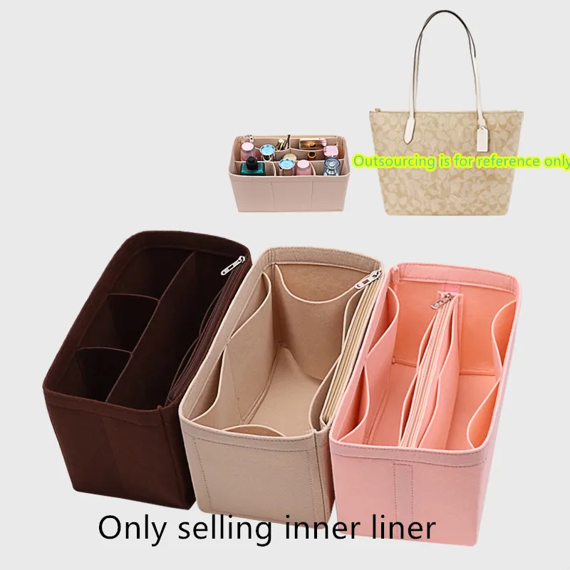 

Fits For Central the tote bag Insert Bags Organizer Makeup Handbag Travel Inner Purse Portable Cosmetic base shaper for CO