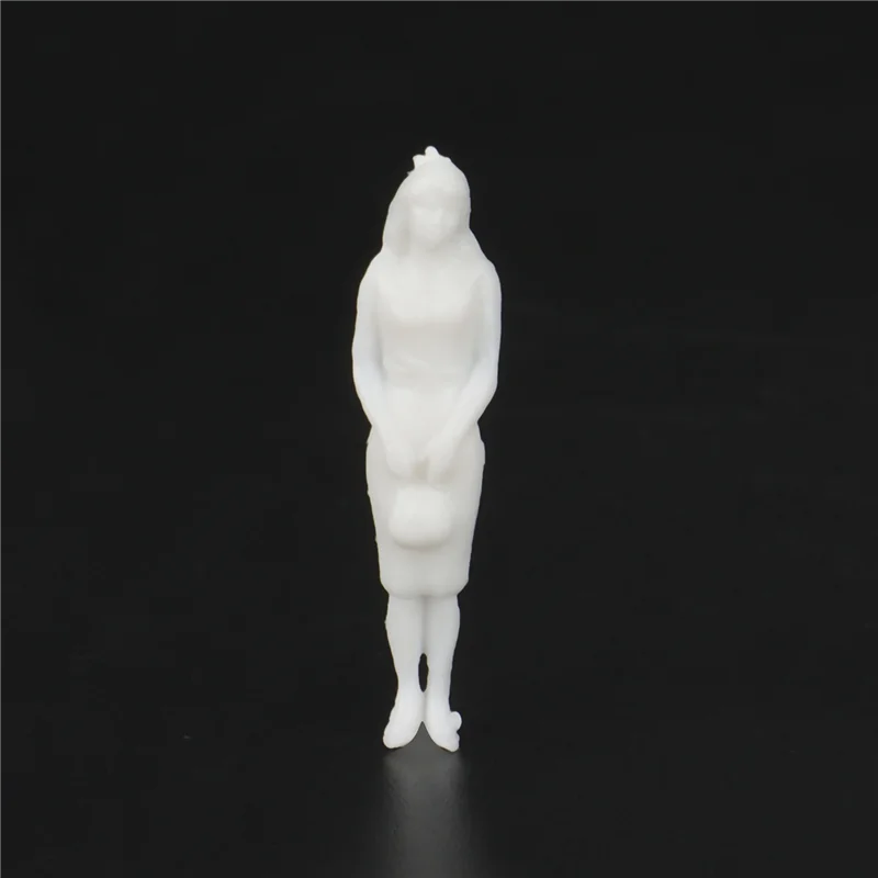 BEDW-1:50 Figuras Brancas Modelo Arquitetônico Escala Humana Modelo HO Póples de Plástico, 50 Peças