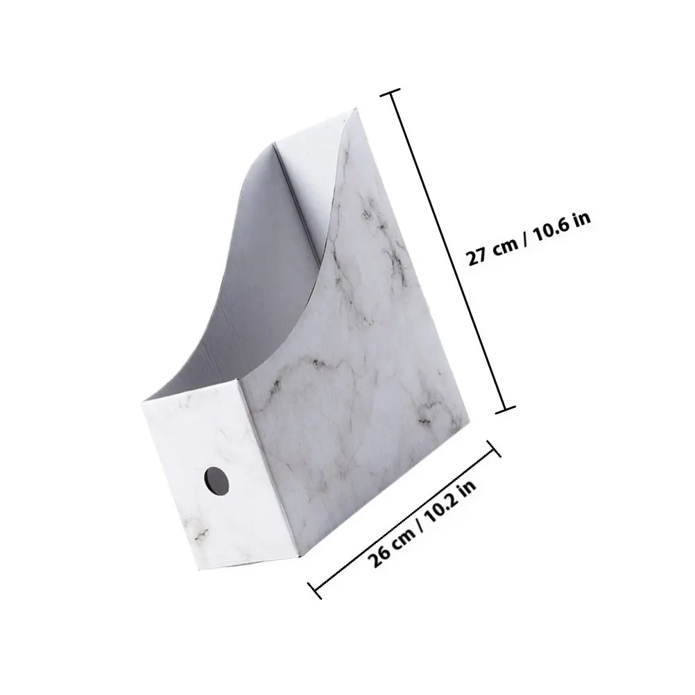 1Set Waterproof Marble Document Organizer Paper File Rack Desktop Magazine Holder Office Storage Box File Holder