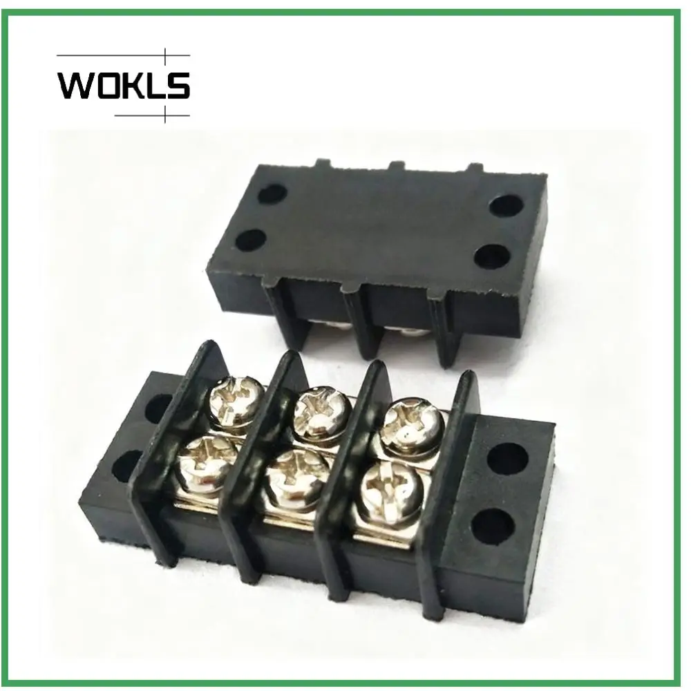 MG49 9.5mm Double Row Terminal Block Screwless Barrier Type 2x6P 12P No Rail Mount Electrical Connector For Power Industrial