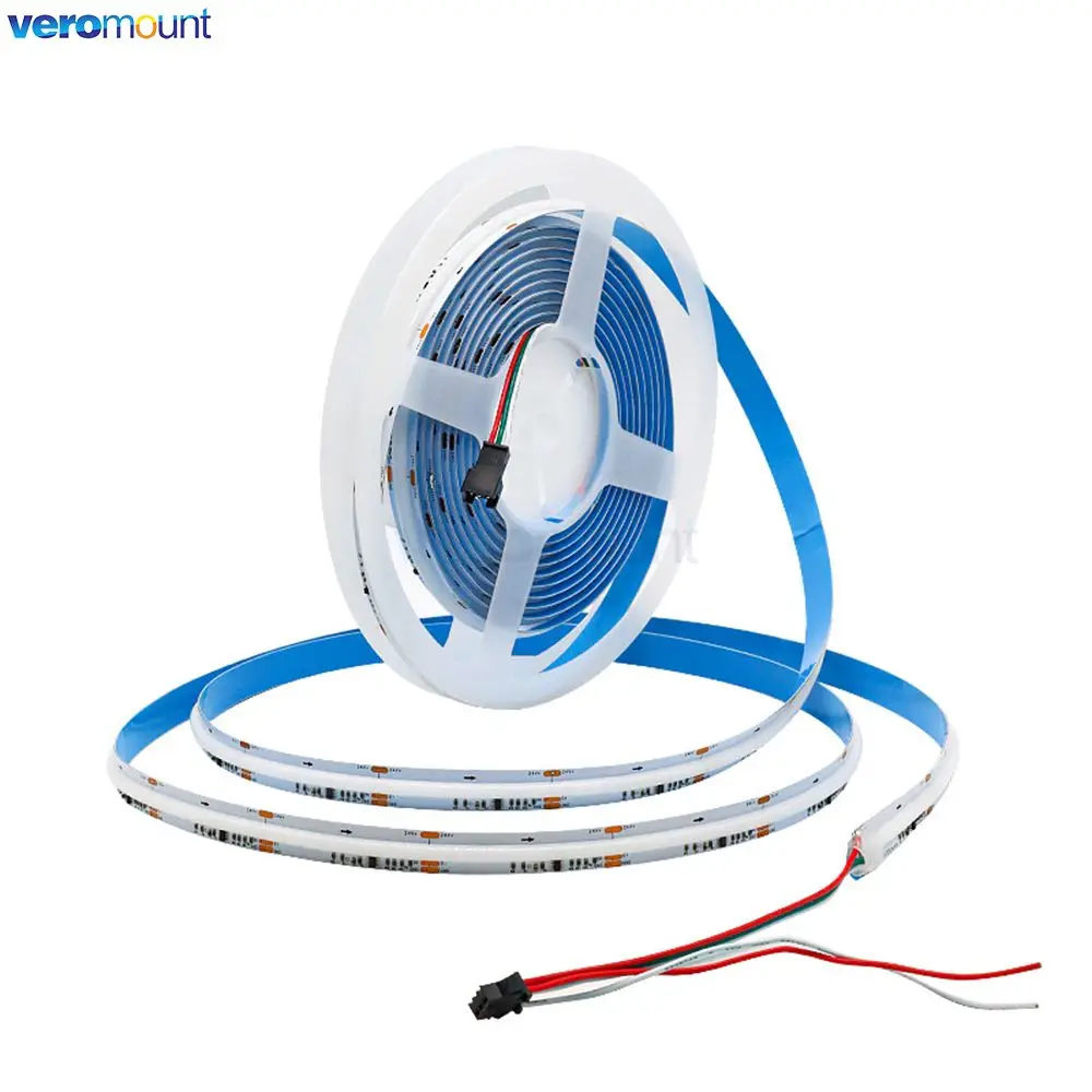 FCOB LED Light Strip Pixel Addressable 720LEDs/m RGB Dream Full Color 12mm PCB DC12V 24V WS2811 High Density Flexible COB Lights