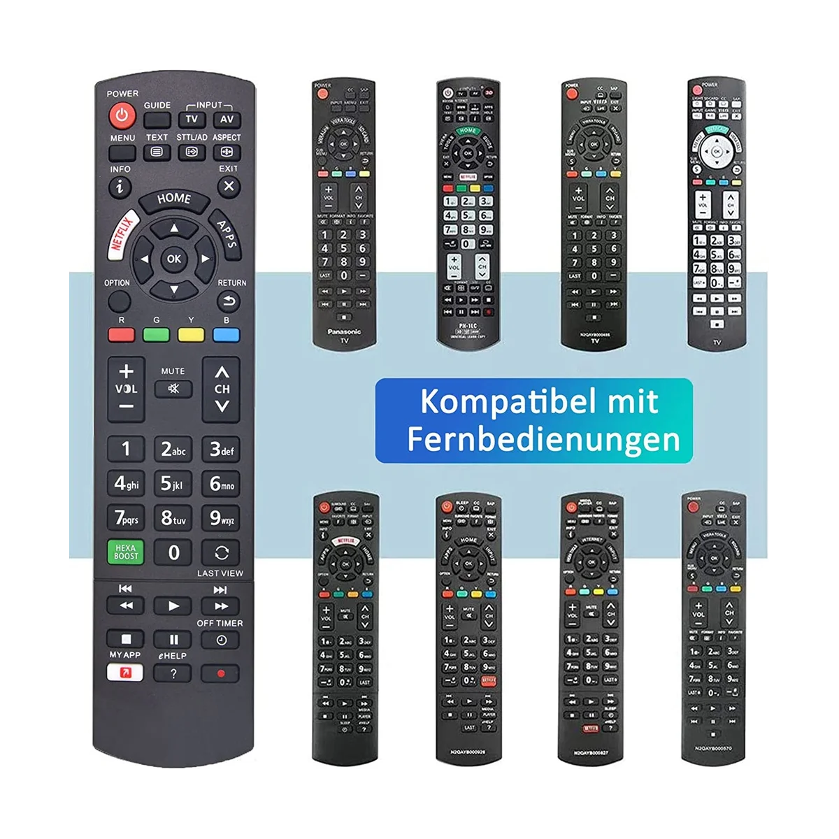 Universal Remote Control for Panasonic TV Remote Control for Panasonic Viera LCD LED 3D TV with Netflix, My App Buttons