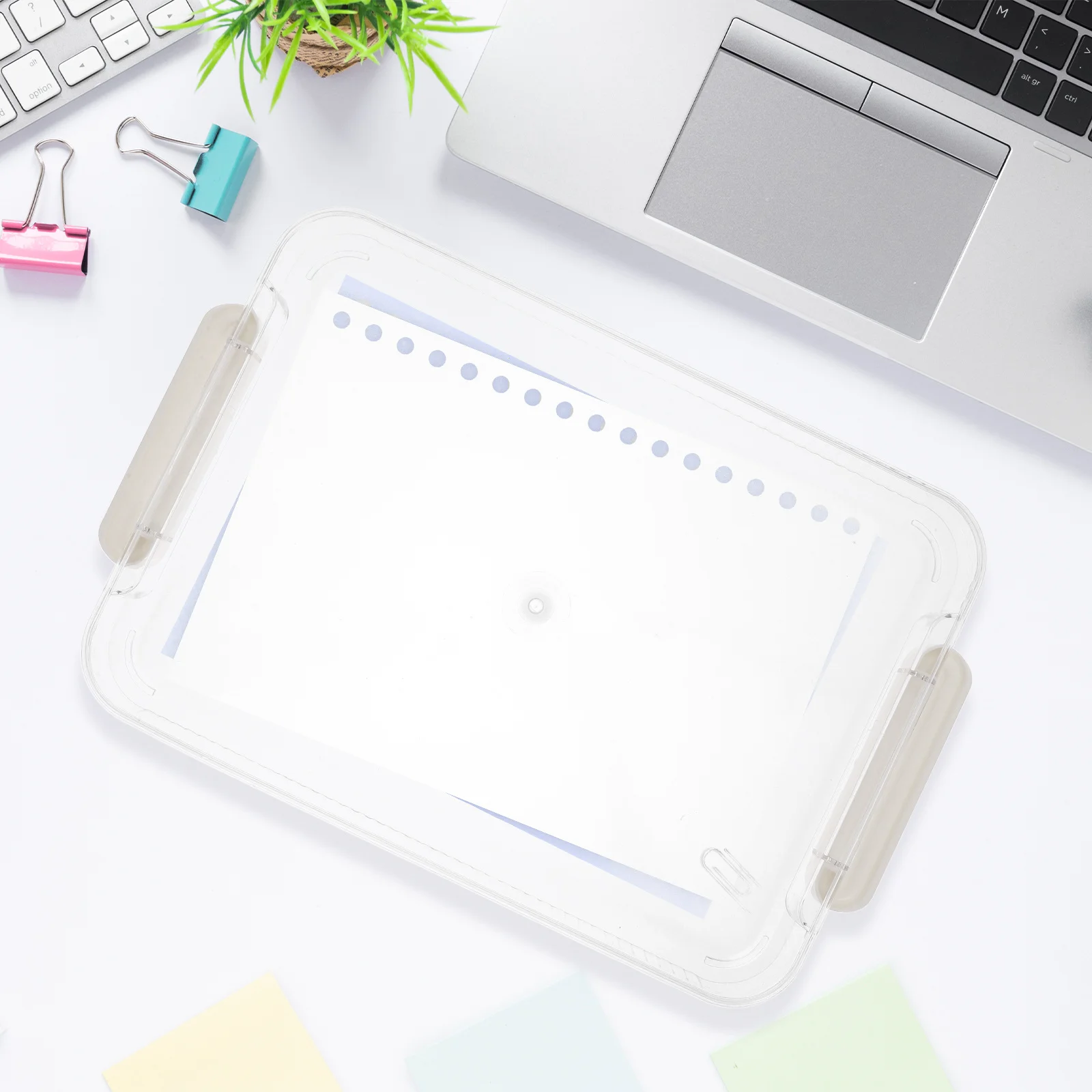 

Transparent Document Organizer Storage Box Pet Material Portable File Case Card Holder Transparent File Box