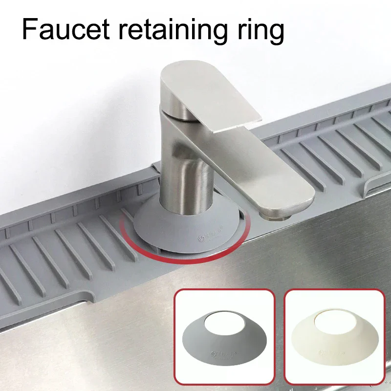 Bathroom Kitchen Gadget: Silicone Faucet Spill Mat; Absorbent Countertop Protector; Kitchen Sink Splash Catcher