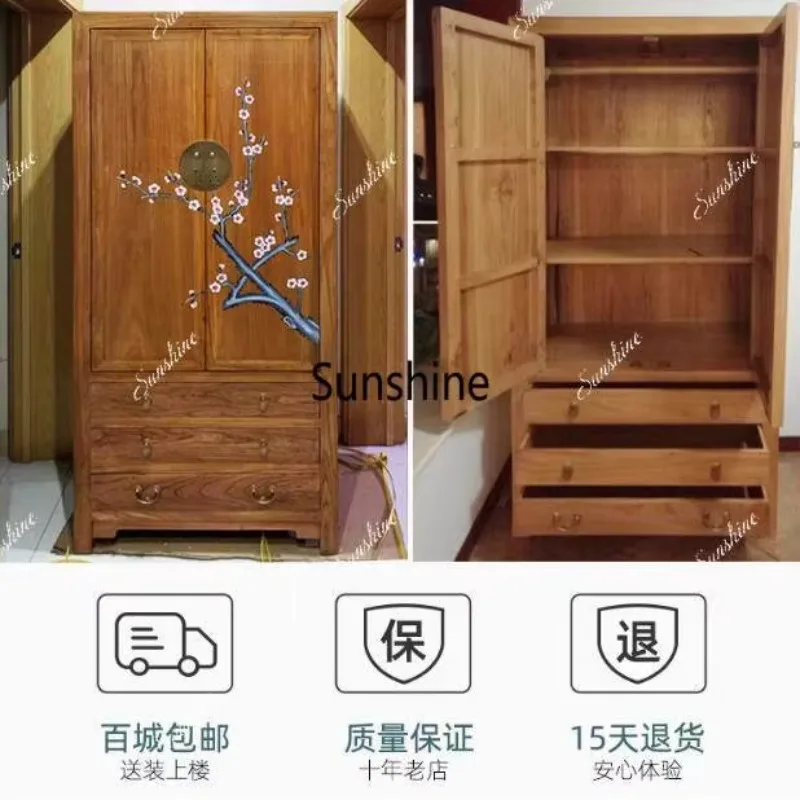 Painted bedroom storage cabinet, minimalist classic with side-by-side doors
