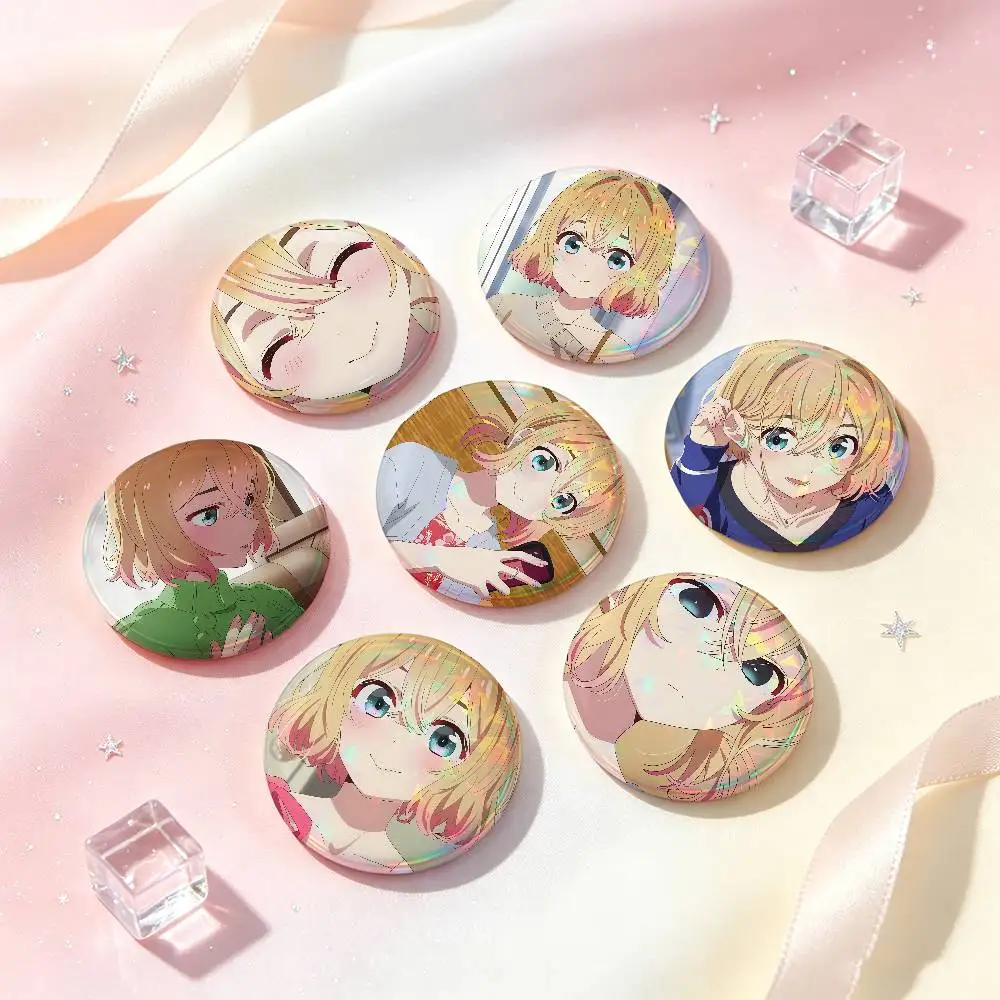 Mami Nanami Anime Character Badges Button Round Creative Pin Brooch Badge Bag Decor Accessories Fans Collect Friends Gifts