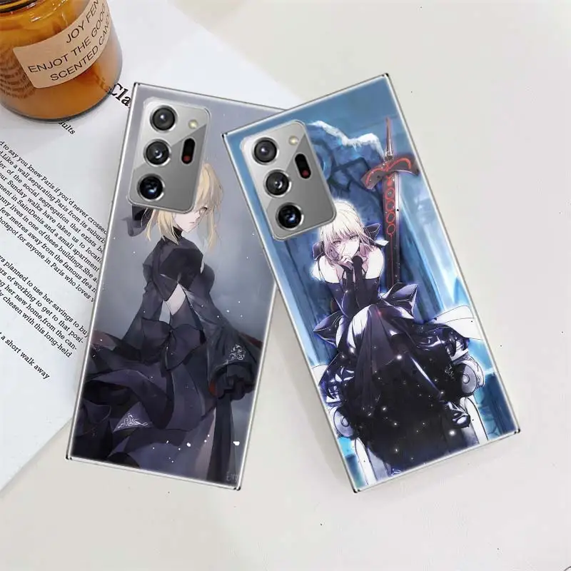 Cartoon Fate Stay Night Saber Phone Case For Galaxy S8 A05S A02S A12 A22 A32 A42 A52S A52 A72 A03 A03S A13 A23 A33 A53 A73 5G A1