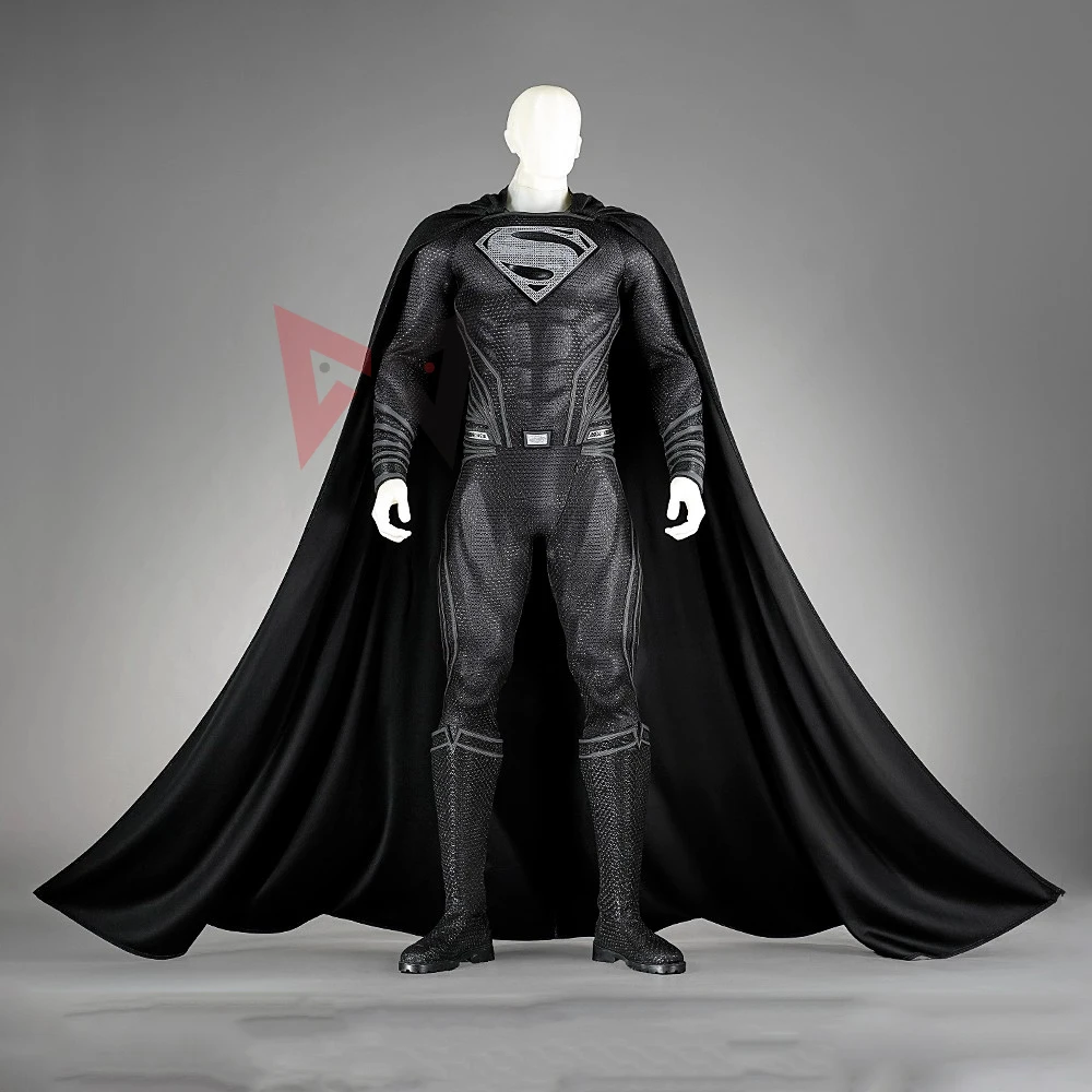 

M2525 Super Hero Cosplay Costume PU Leather Jumpsuit Cloak Boots For Game Party Halloween Custom Made