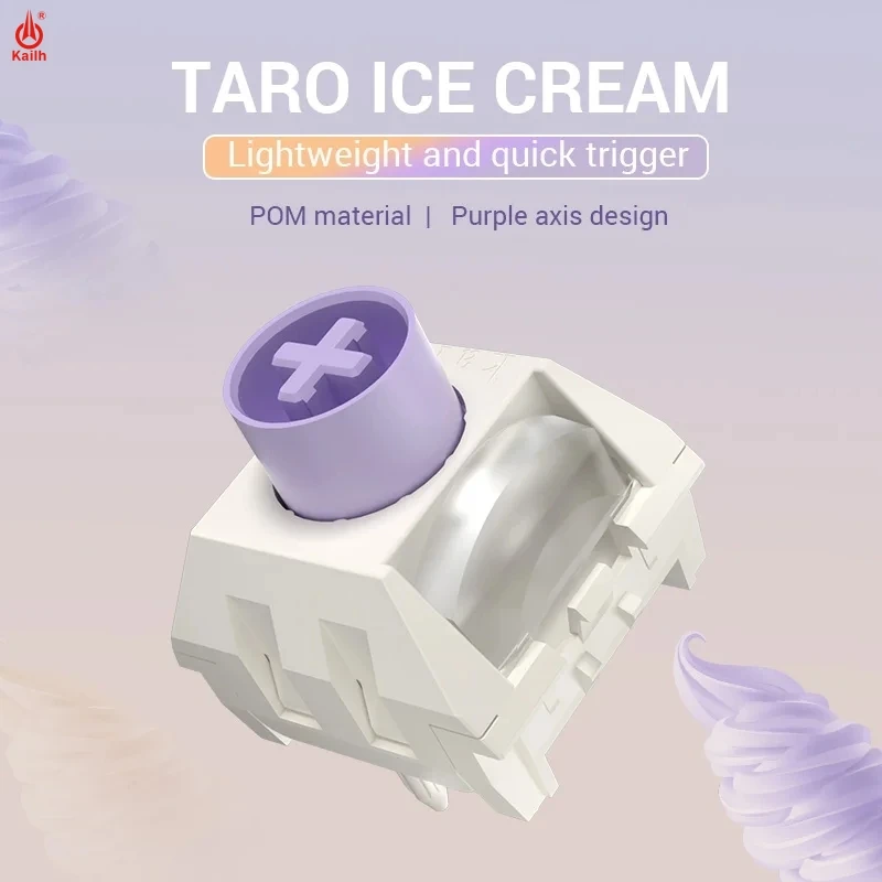 kailh box taro ice cream teclado switch pro rapid silver full pom gatilho rapido interruptor de teclado mecanico leve 01