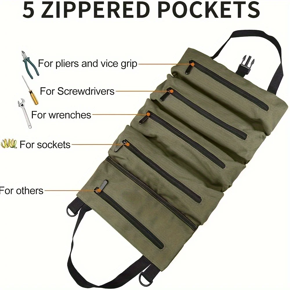 Car Tool Kit, Multifunctional Seat Back Hanging Bag, Electrician Hardware Storage Bag