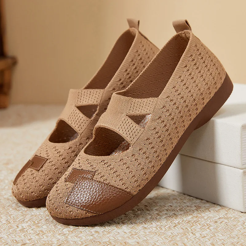 

Женские дышащие туфли Мэри Джейн из сетчатой ткани, легкие слипоны на плоской подошве, удобные нескользящие повседневные туфли для прогулок на каждый день